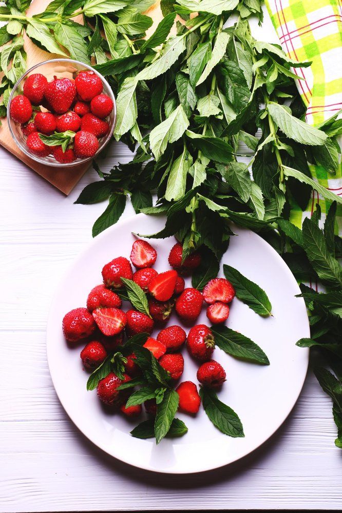 Strawberry and mint