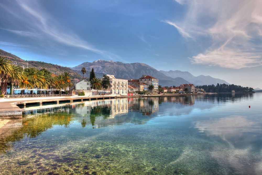 Beautiful Tivar bay at Adriatic sea