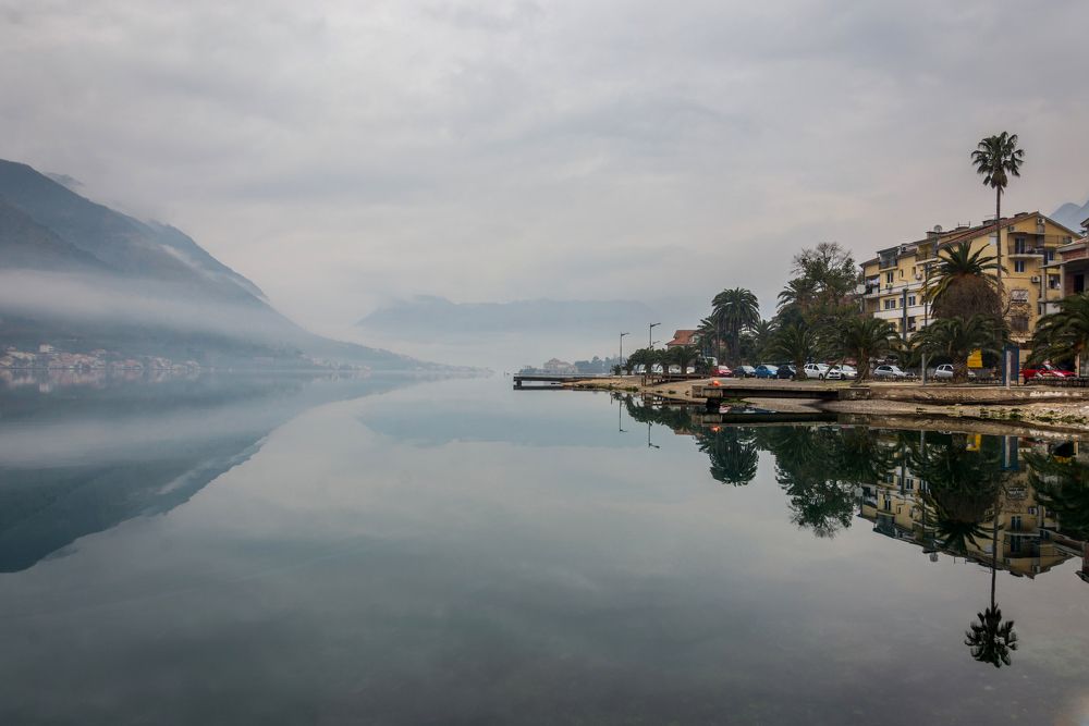 Beautiful reflections of the sea shore