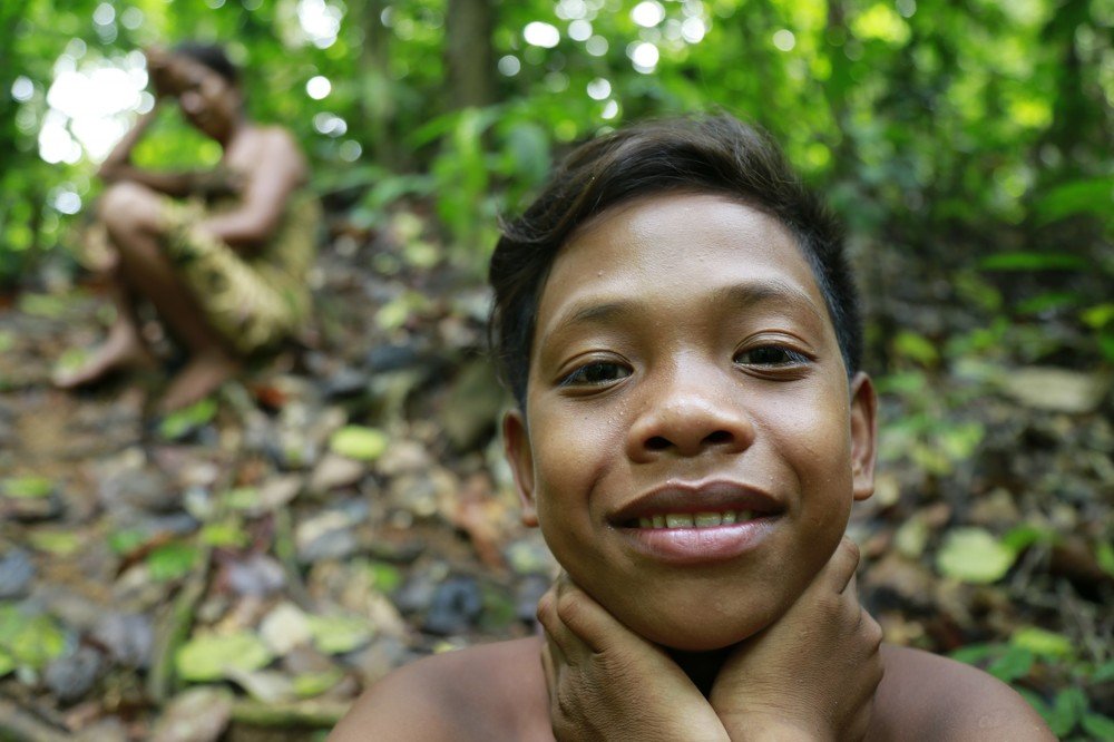 Innocent face of tribal (orang rimba)