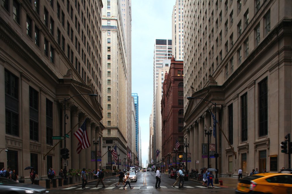 Блэк энд уайт. Деловой центр Чикаго.