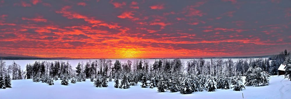 Закат на Важеозере.