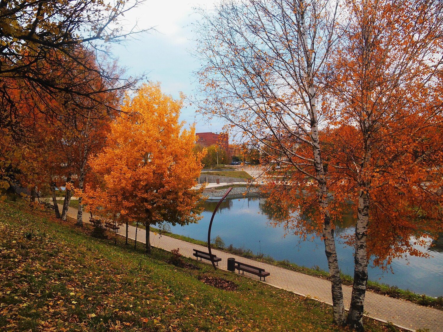 Осенняя тишина. У водоёма.