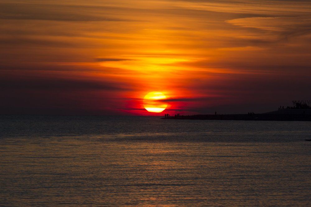 Заходящее солнце