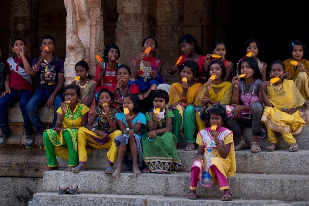 Желтое мороженное