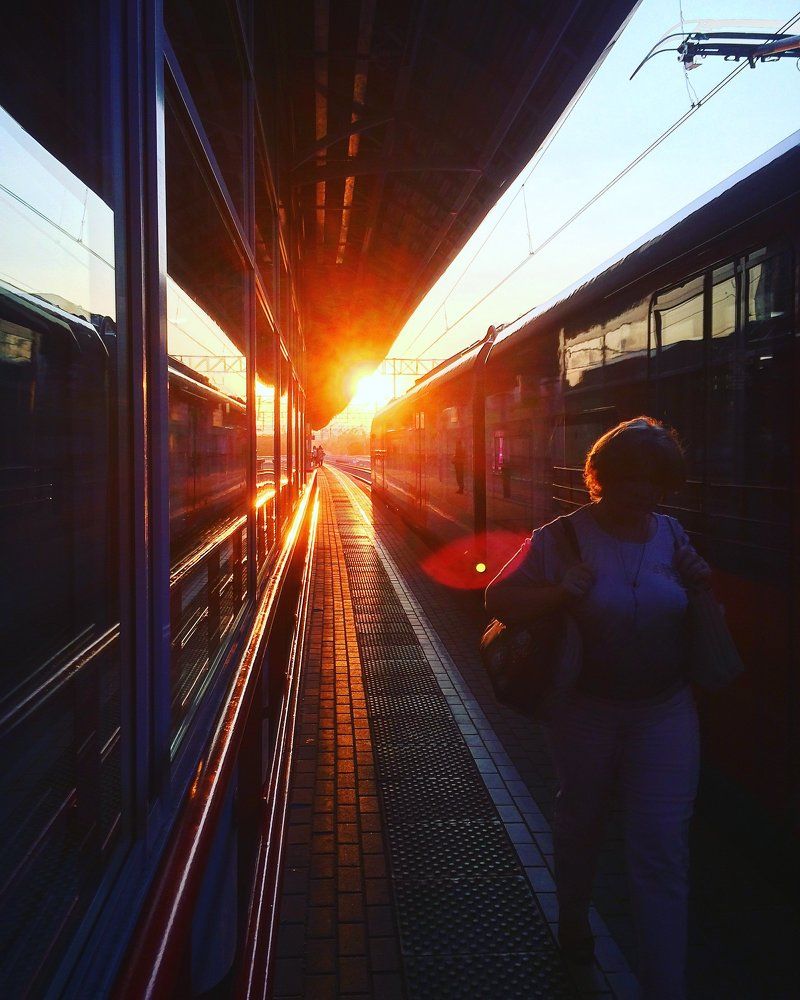 Moments of sunset