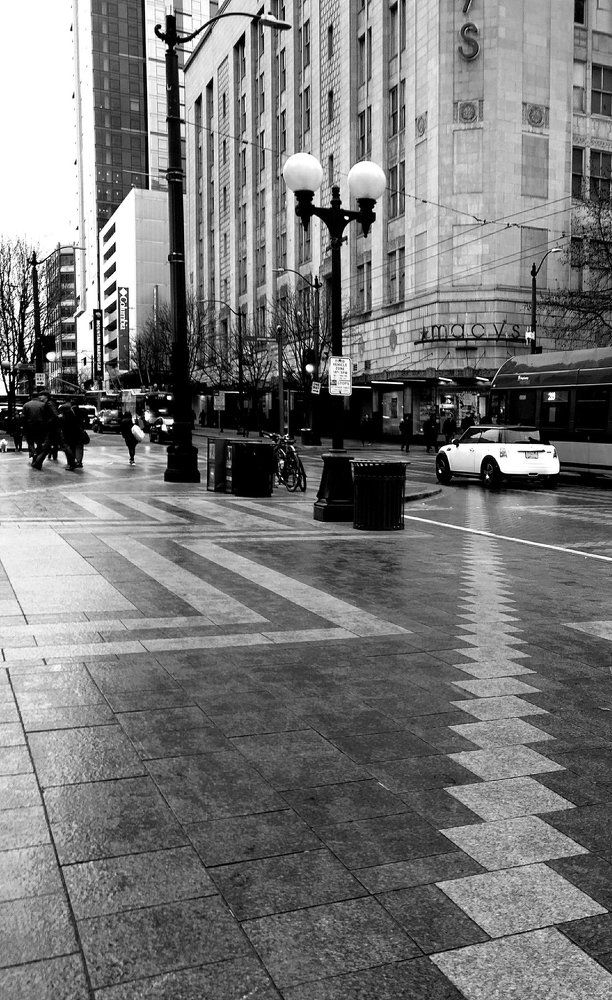 The white Mini Cooper