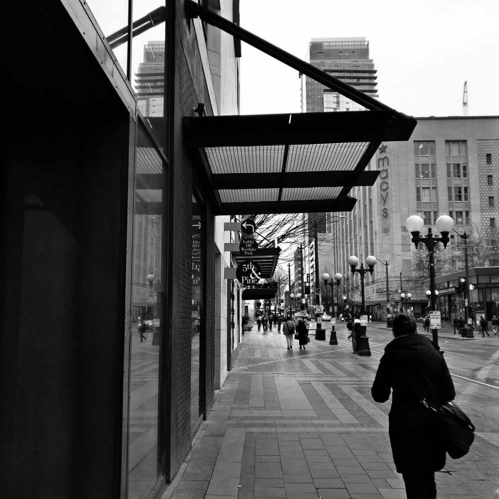 Seattle Downtown - Black & White street series