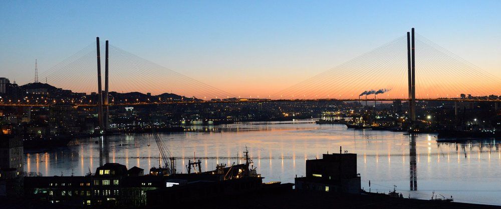 Golden Horn Bay Panorama. Vladivostok
