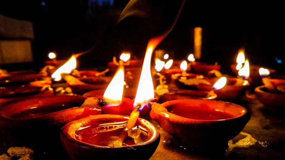Diya Poojan on Diwali