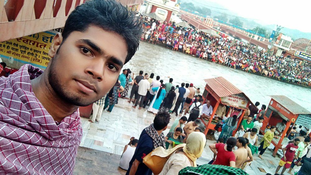 In a holy festival.