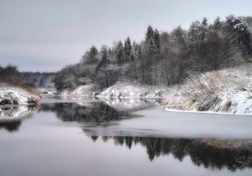 Первый лед....река Теза...