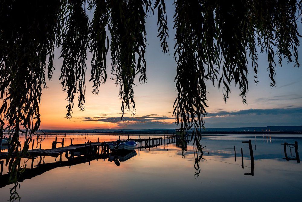 Sunset near the lake