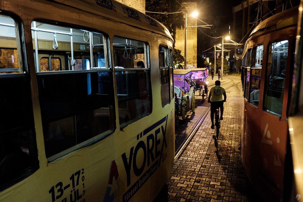 Старые трамваи