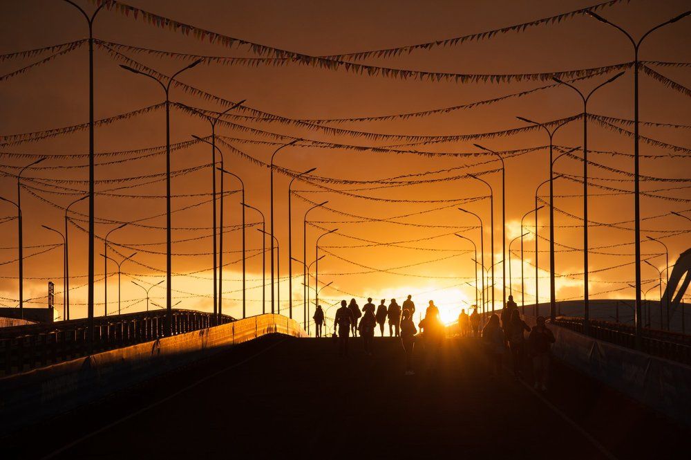 закат в олимпийском парке