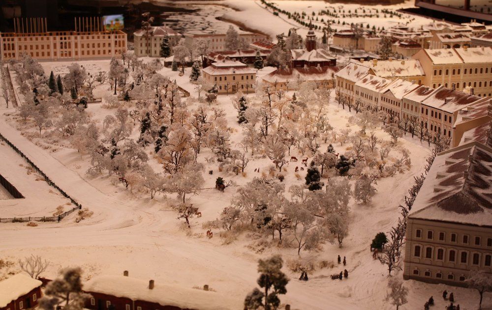 Санкт-Петербург, макет города середины XVIII века.