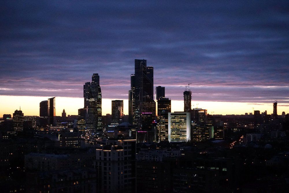Ночь опускается на Москва-Сити...
