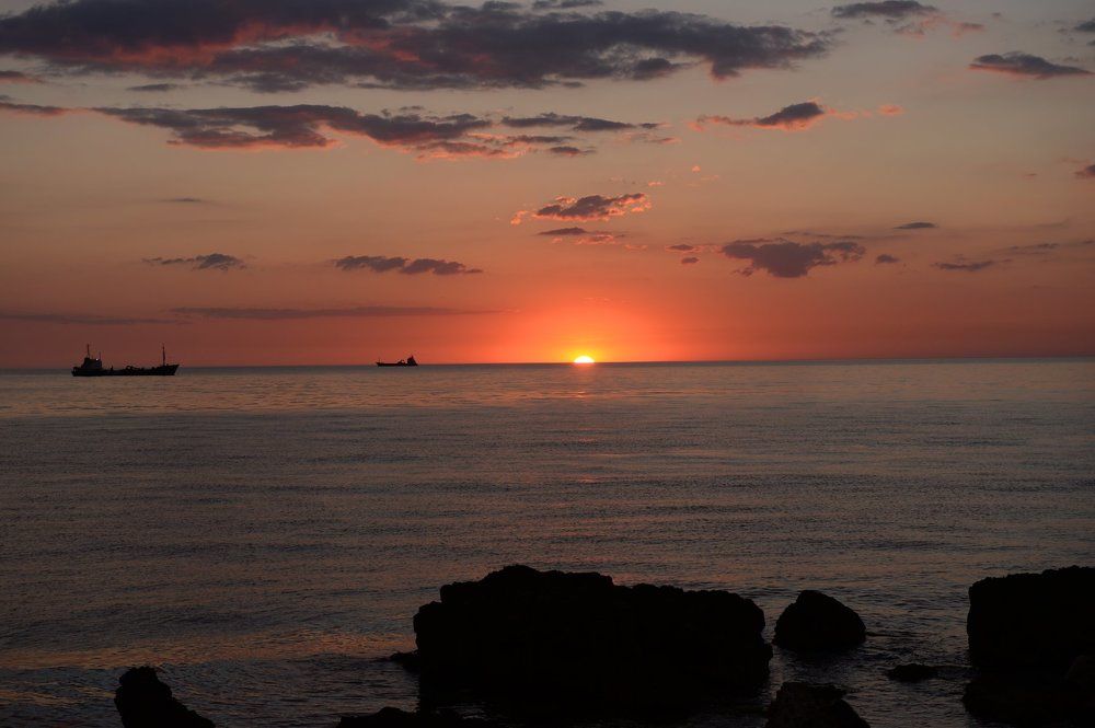 закат ранней весной