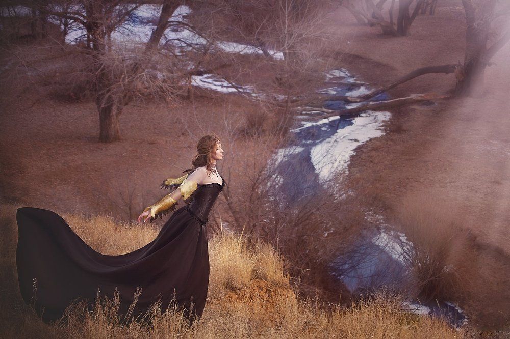 Осеняя девушка-птица