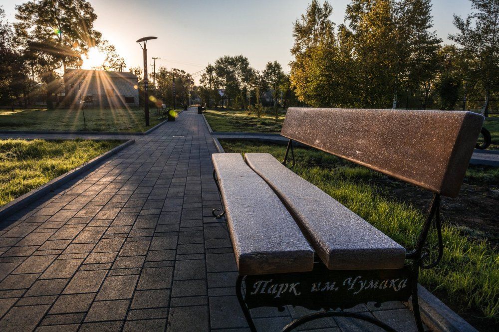 осеннее утро в парке