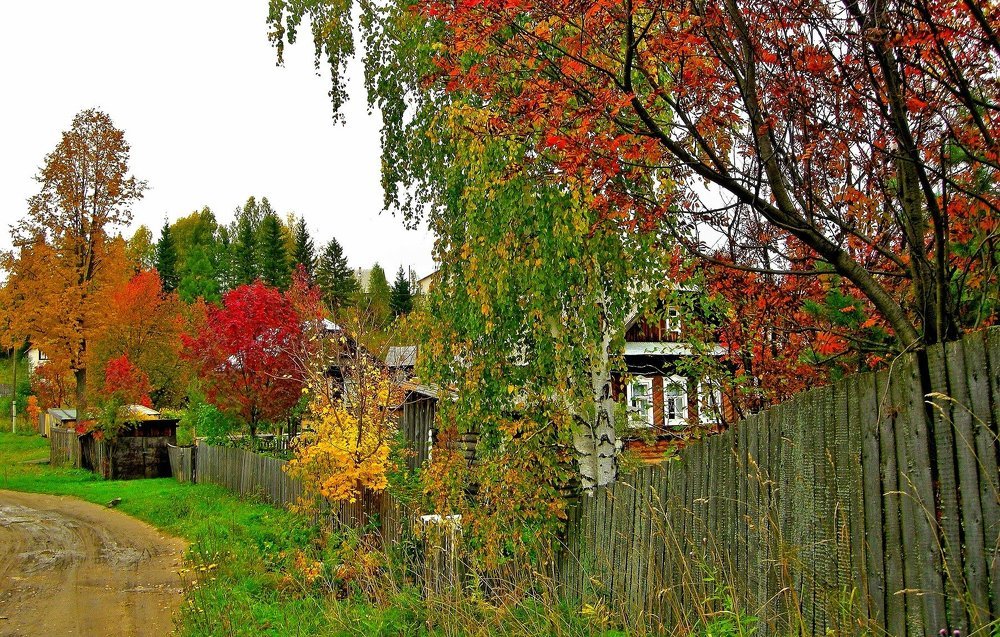 Русская осень - грустно, приветливо, красиво