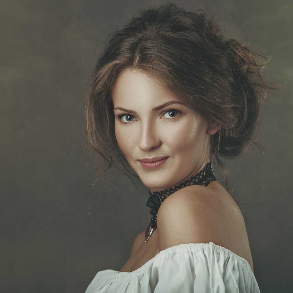 Retro styled female portrait