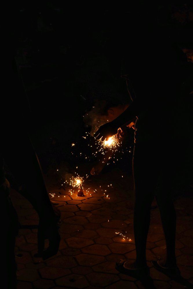 Sparks​ in the dark!