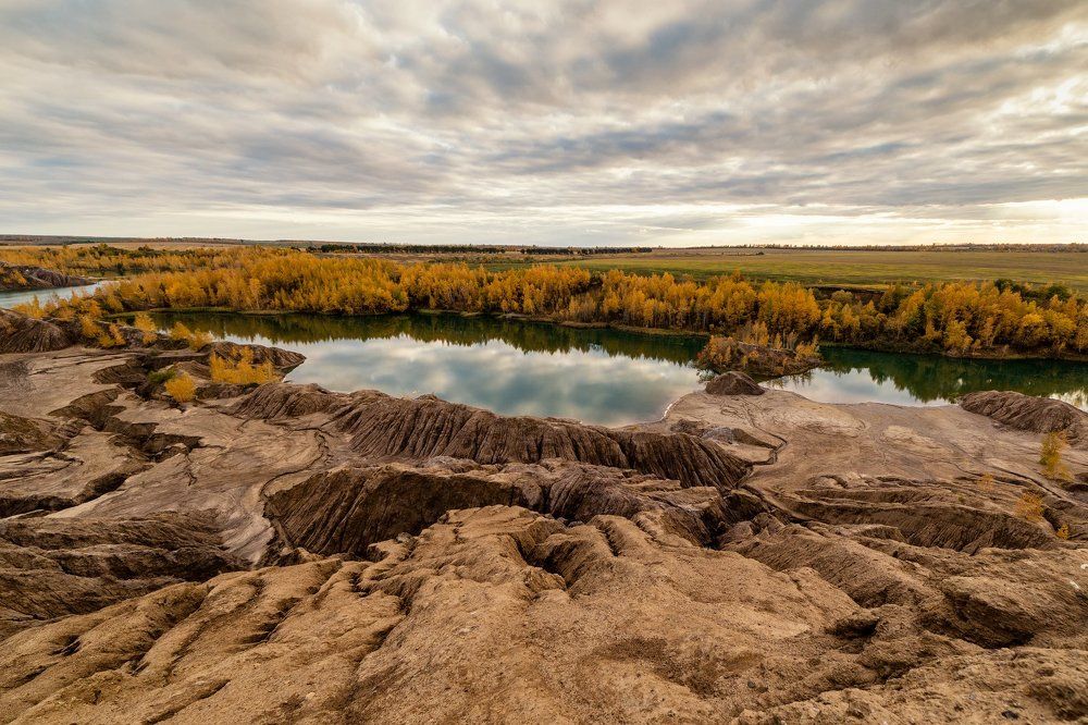 На закате....