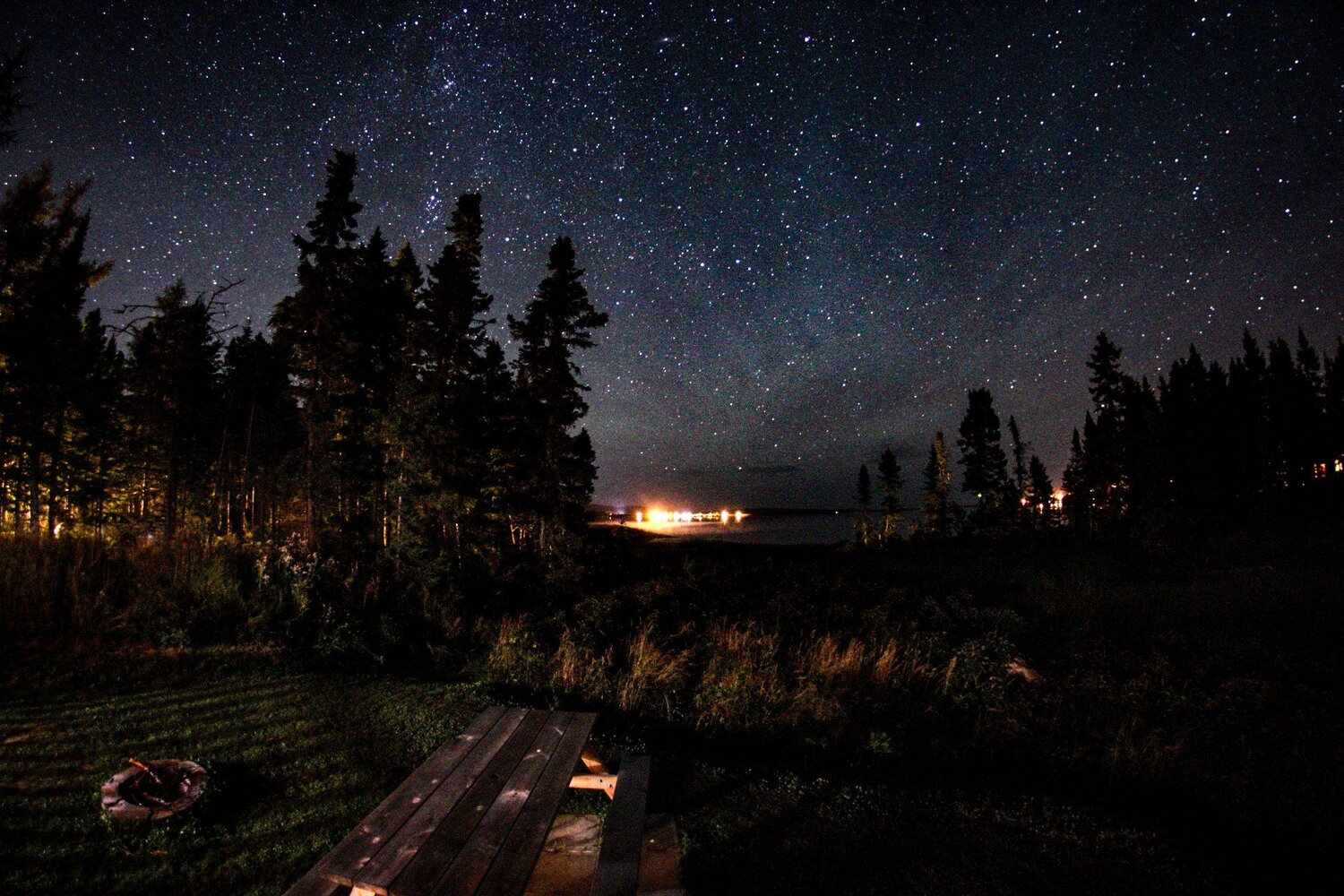 Night sky in gaspesia