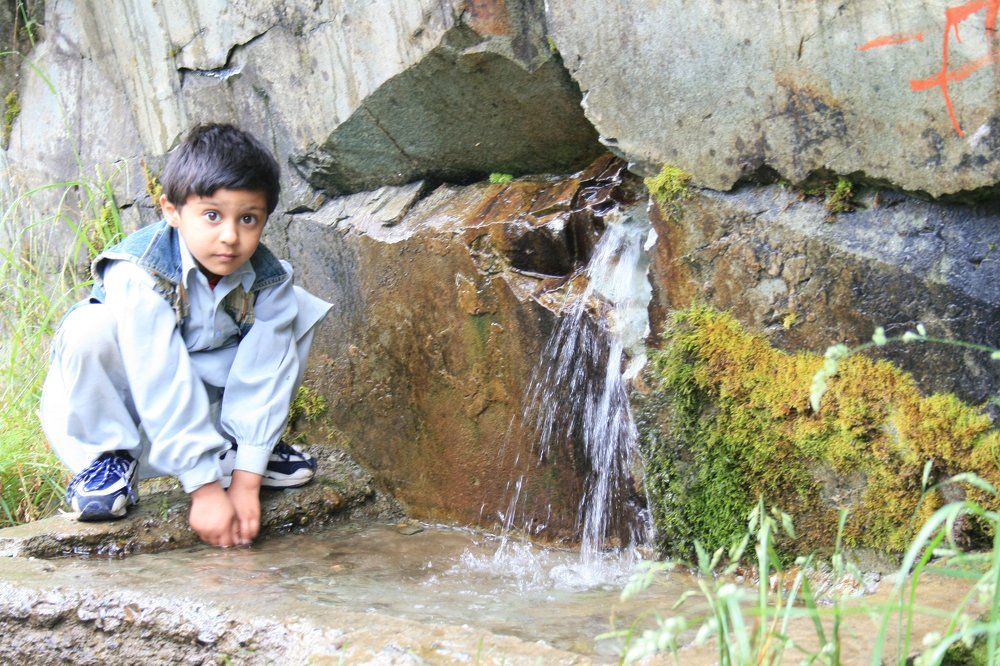 Hamza by the spring ...