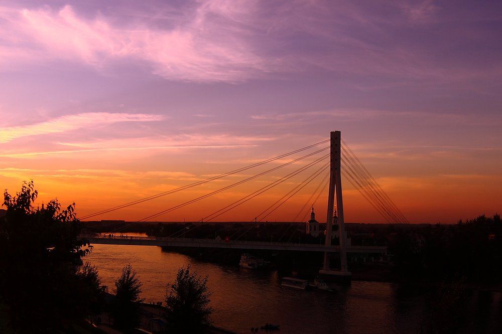 Закат в городе