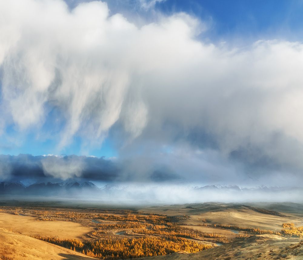 Закат над Курайской степью.