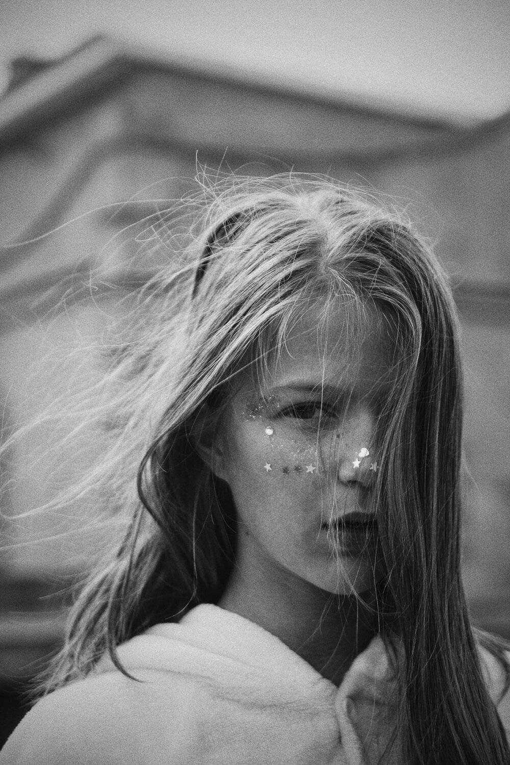 black and white