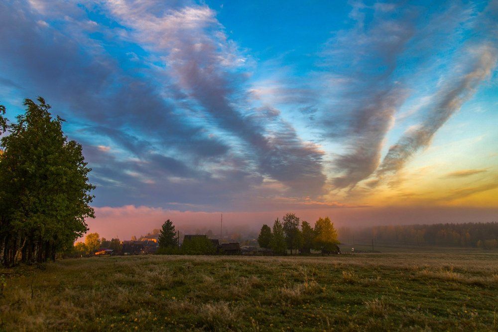 утро в деревне