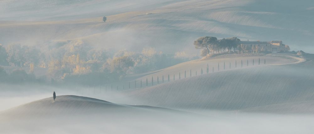 Tuscany under the fog