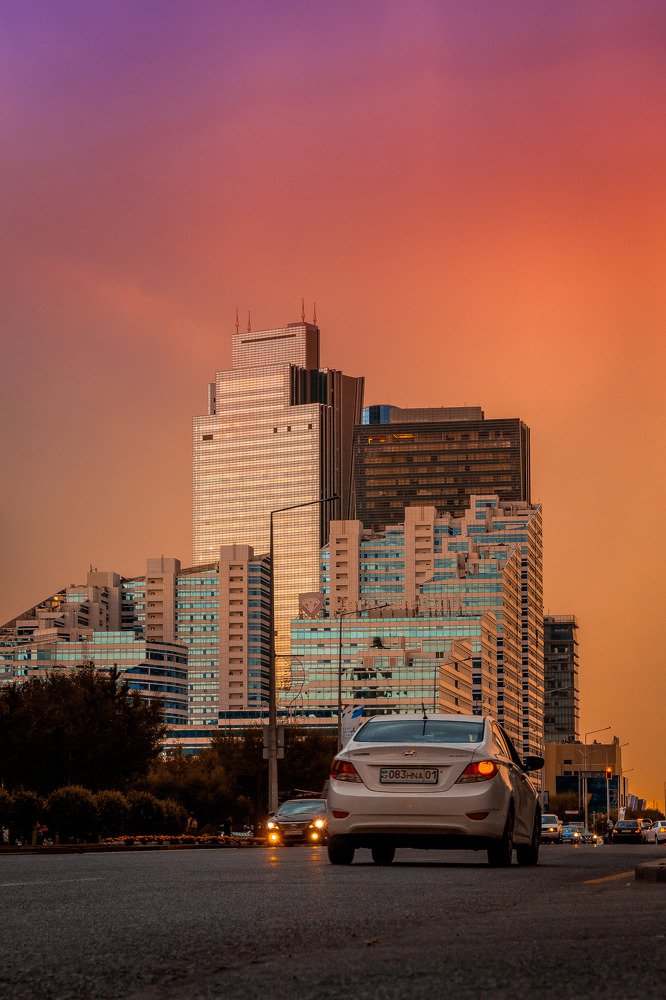 Закат в Астане