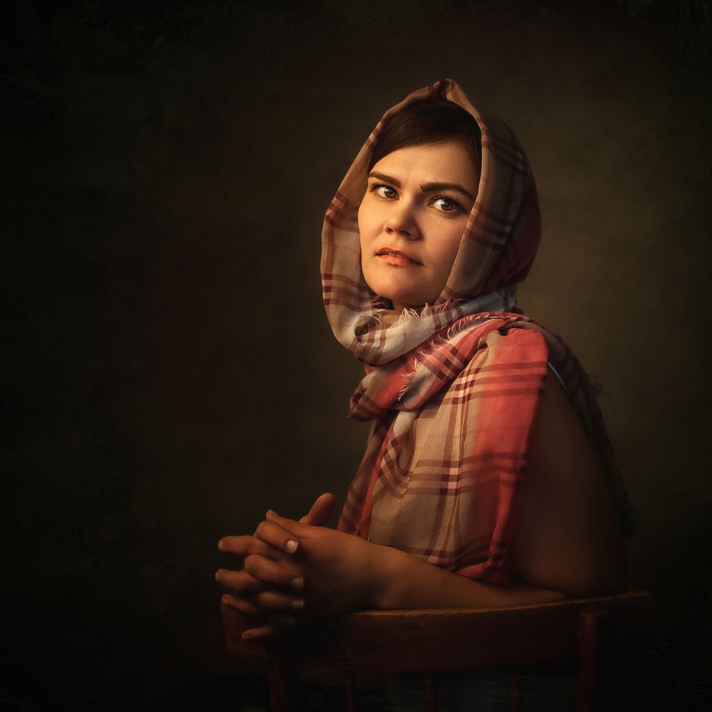 The lady in the scarf