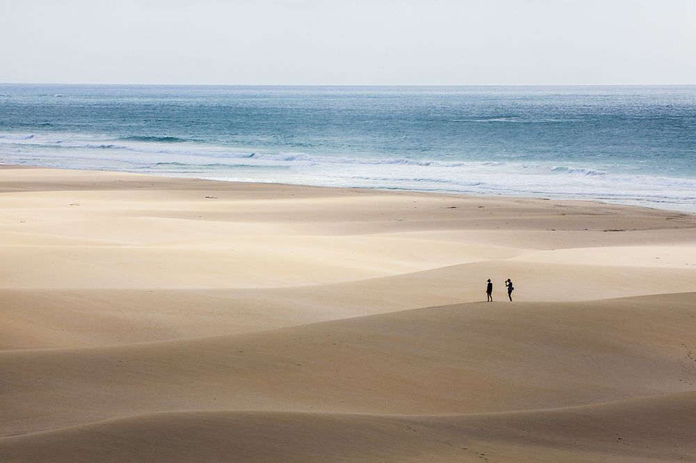 A walk in a sea of dunes.