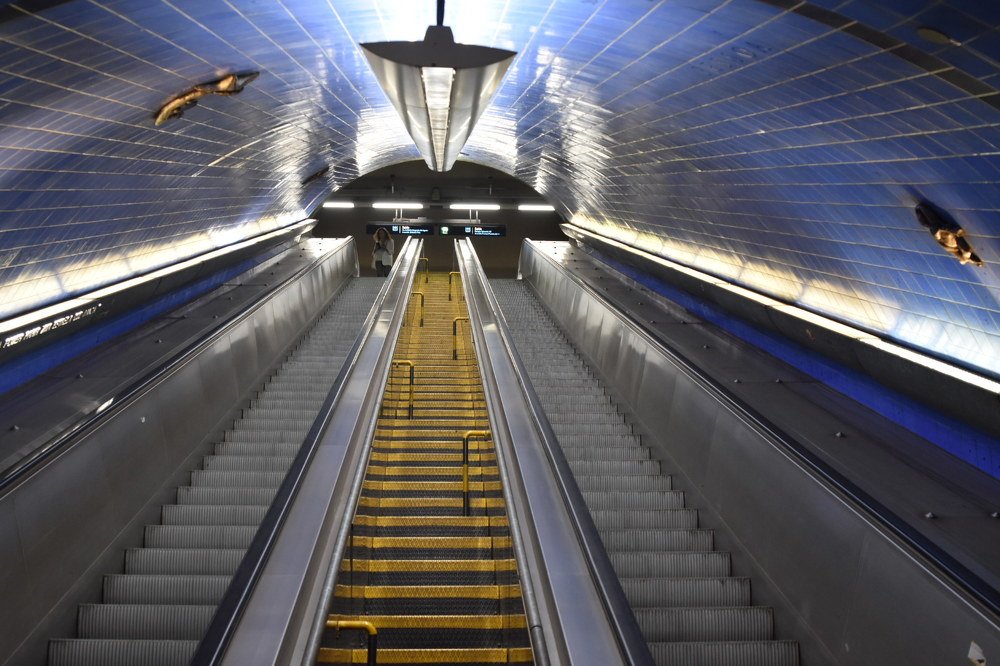 Subway in Lisbon.