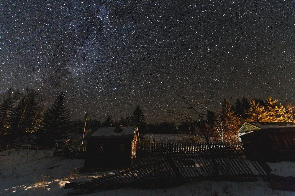 Аутентичная архитектура ночного села Агзу