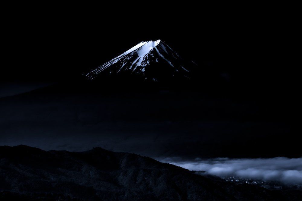 Snow peak in the air