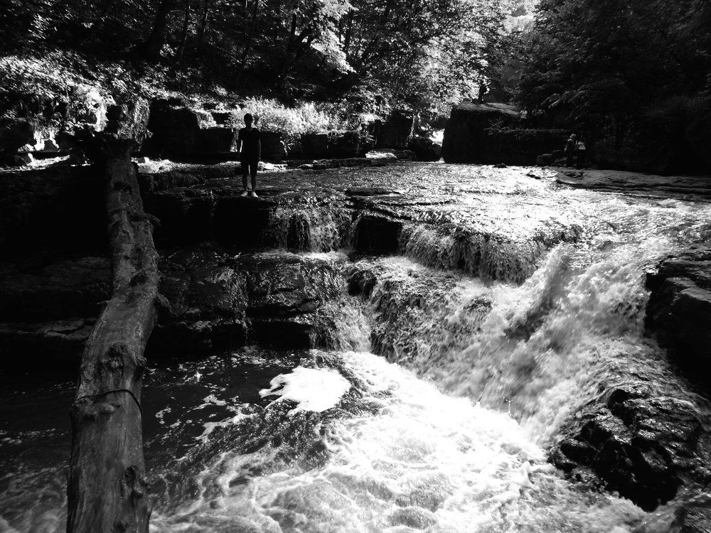 Black waterfall