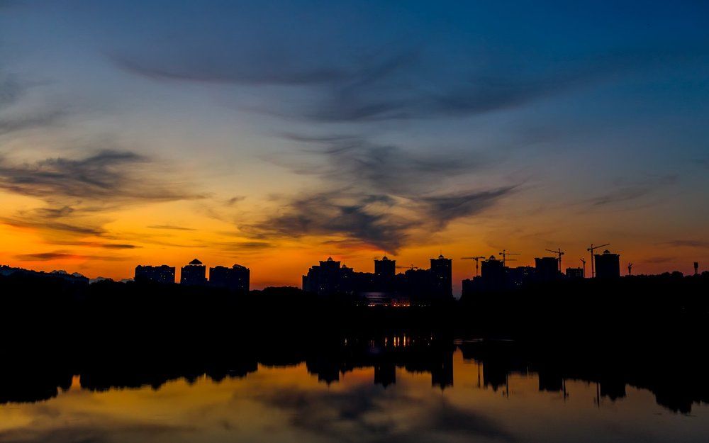 The colours of the sunset