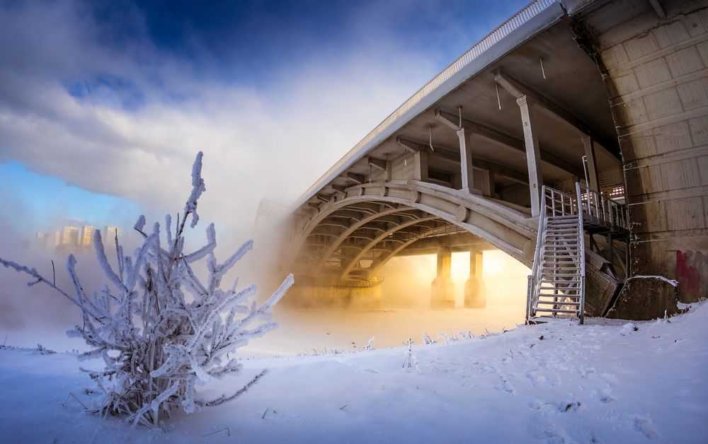 Kapotnya. Bridge. -30C.
