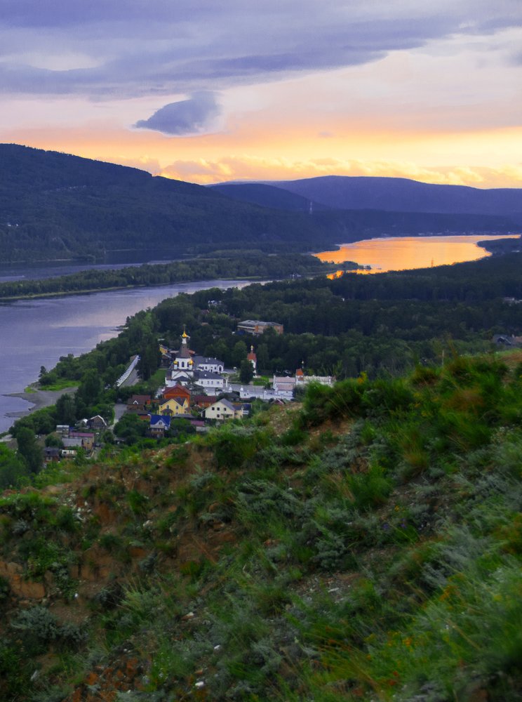 Закат на Енисее