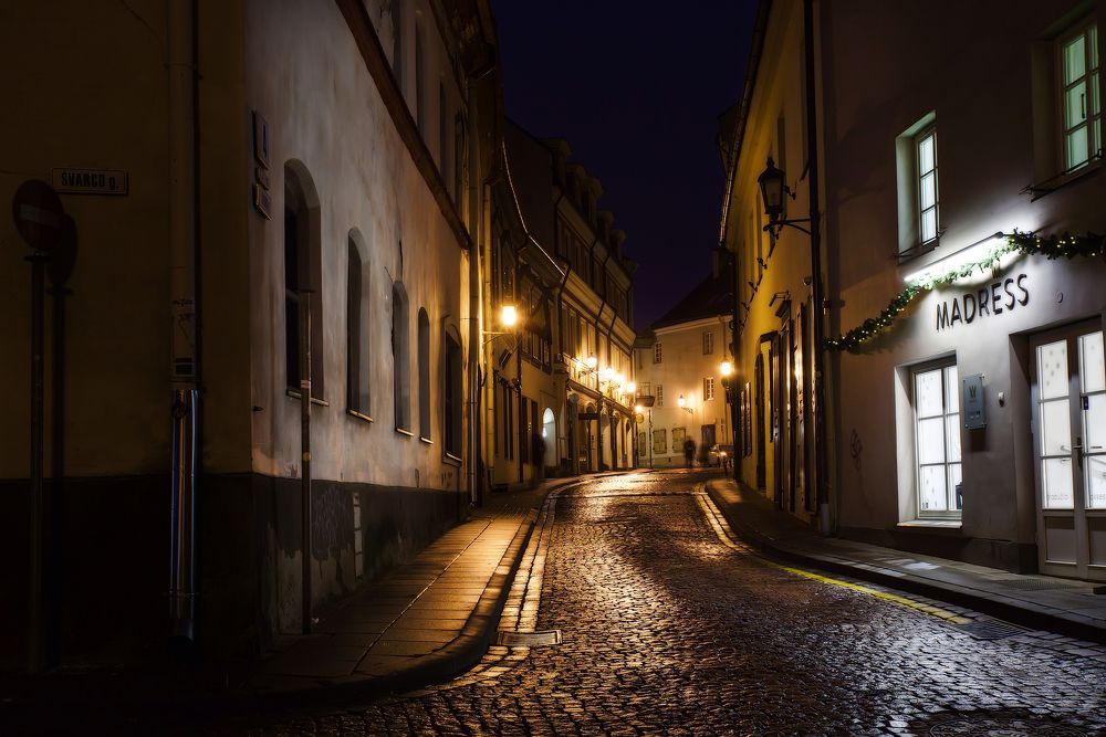 Ночной Вильнюс.