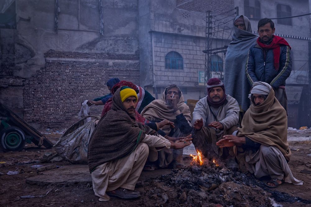 warmness from the fire