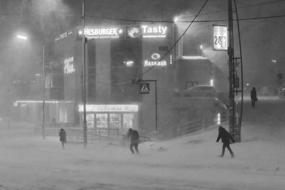 Снова пурга.