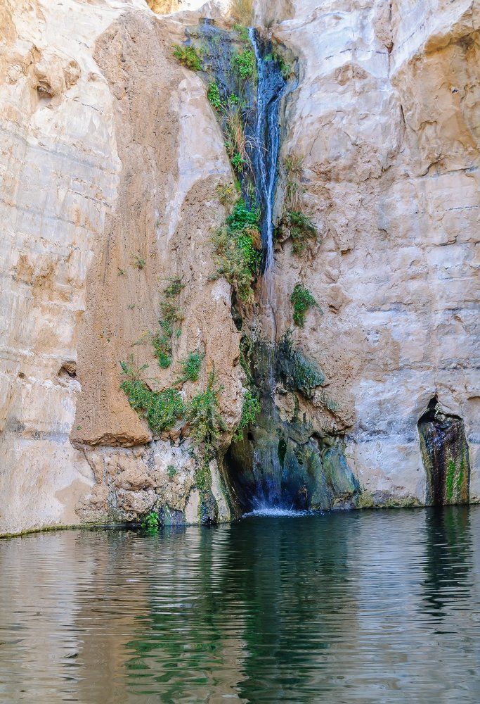 Waterfall in Ein Mor.