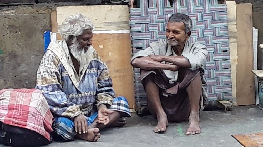 Old man seeting